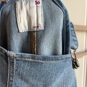 Denim overall dress